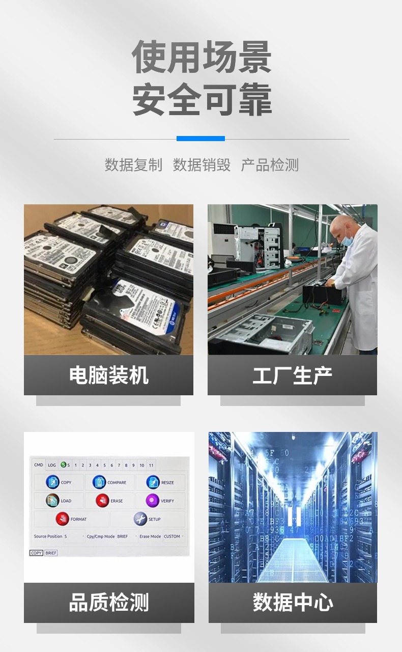 工業(yè)級(jí)多功能拷貝機(jī)支持SATA、IDE、M.2、CF等儲(chǔ)存裝置
